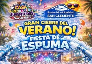 San Clemente despide el verano 2026 con masiva «Fiesta de la Espuma»